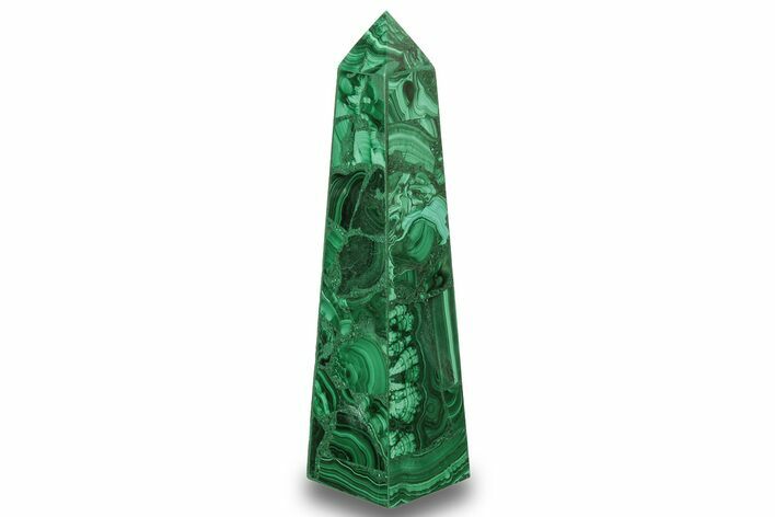 Tall, Polished Malachite Obelisk - DR Congo #266056